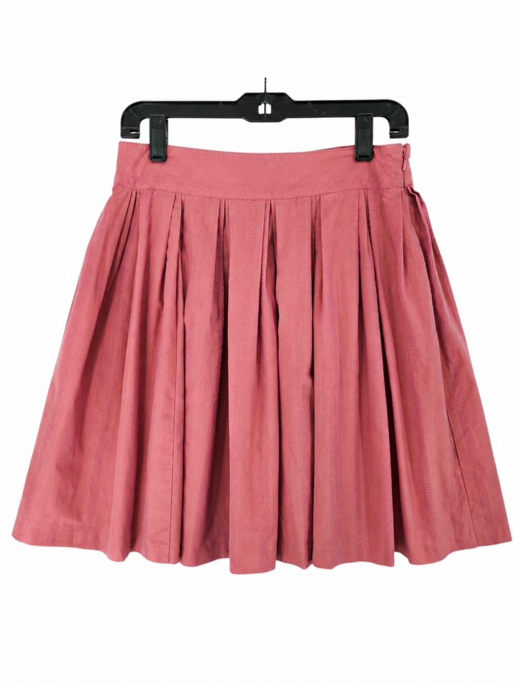 Club Monaco Mauve Pink Pleated A-Line Mini Skirt Size 4 Textured Minimalist